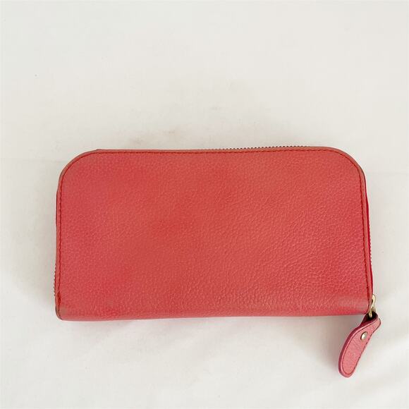 CHLOE Leather Wallet Zip Around Salmon Color - Picture 4 of 11